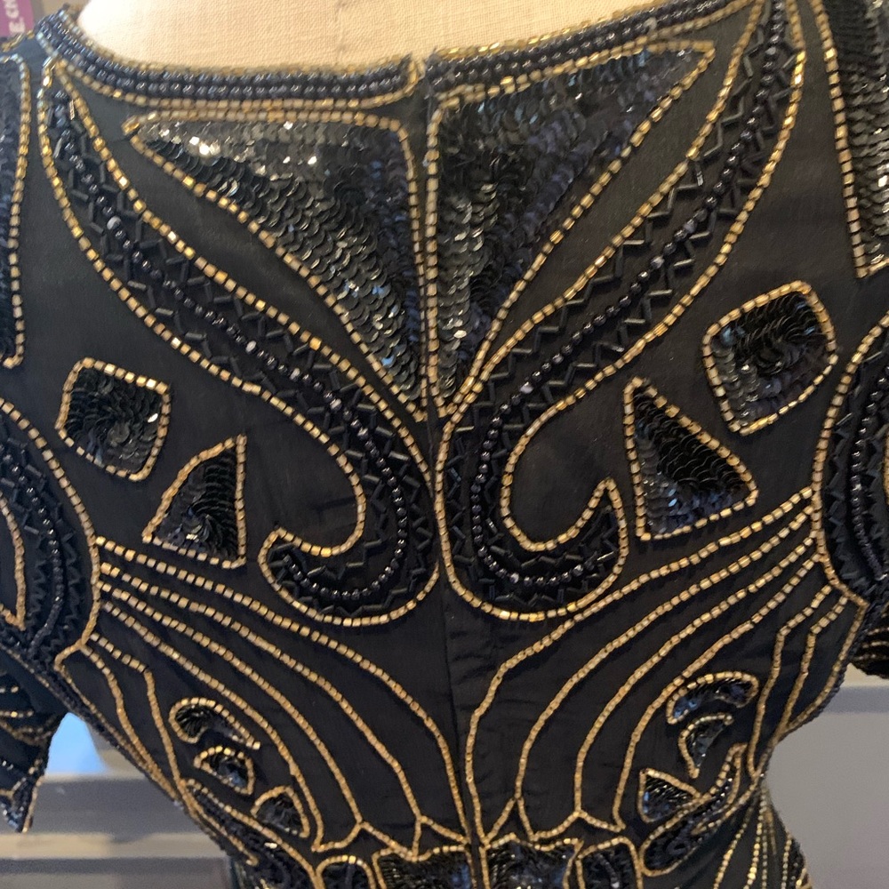 Scala Vtg 1980 Gorgeous Beaded Top - image 3